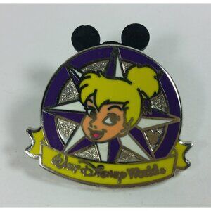 Tinker Bell Pin Walt Disney World 1in Hidden Mickey Compass Series Trading